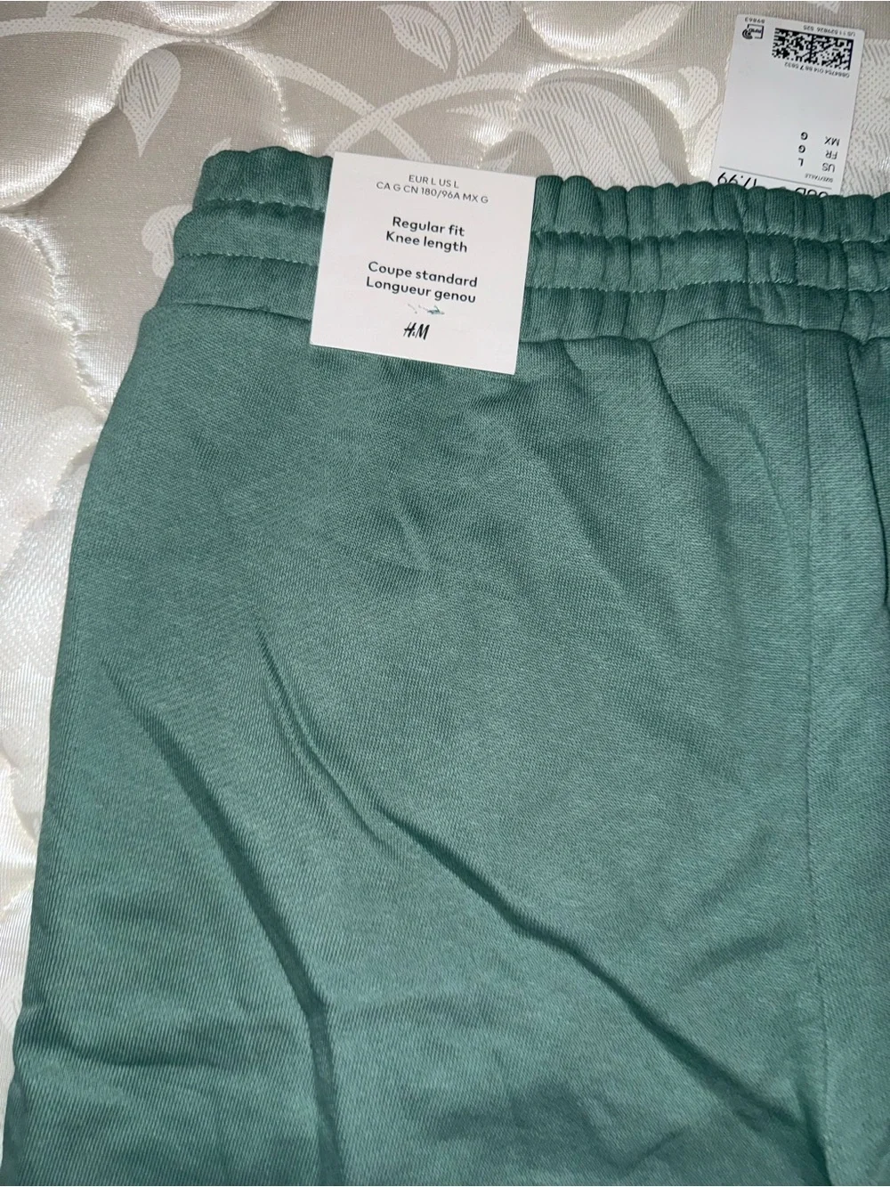 H&M Sage Green Athletic Drawstring Shorts